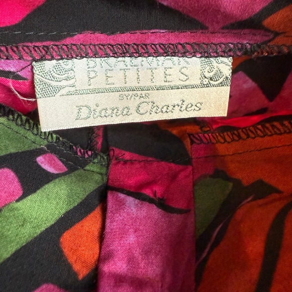 VINTAGE 80s Midi Abstract Art Work -  Front Button Closure Skirt - S - Picture 11 of 11